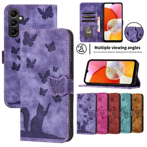 For Samsung A14 A13 A34 A54 A53 A52 A03S Magnetic Leather Flip Wallet Case Cover - Picture 1 of 37