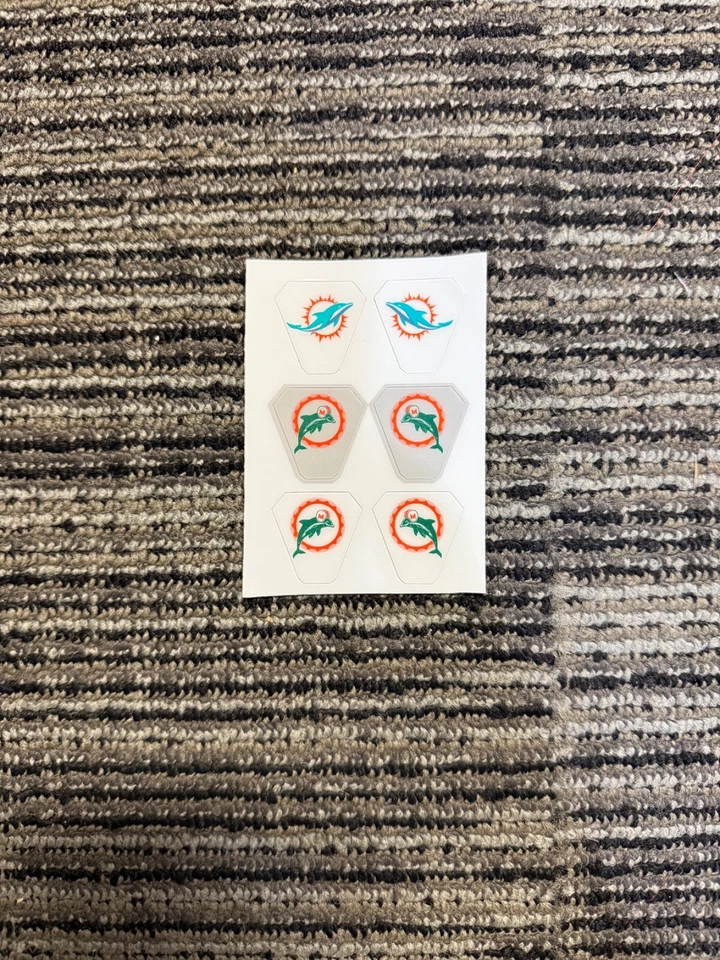 FOOTBALL HELMET Miami Dolphins Under Armour Visor Clip Helmet Decals Football Clips Not Included