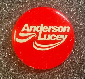 Vintage 1980 John Anderson/Patrick Lucey Independent Presidential Pinback 1-5/8" - Bild 1 von 3