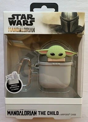 Star Wars The Mandalorian The Child Apple AirPods Auriculares Estuche Almacenamiento NUEVO Foto 1 de 2