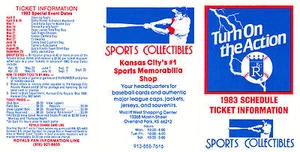 1983 KANSAS CITY ROYALS BASEBALL POCKET SCHEDULE - UNFOLDED - Picture 1 of 2