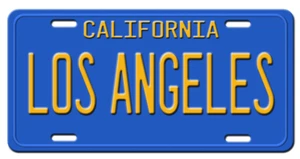 Los Angeles California City Blue Vanity Novelty Aluminum License Plate Tag New - Picture 1 of 5