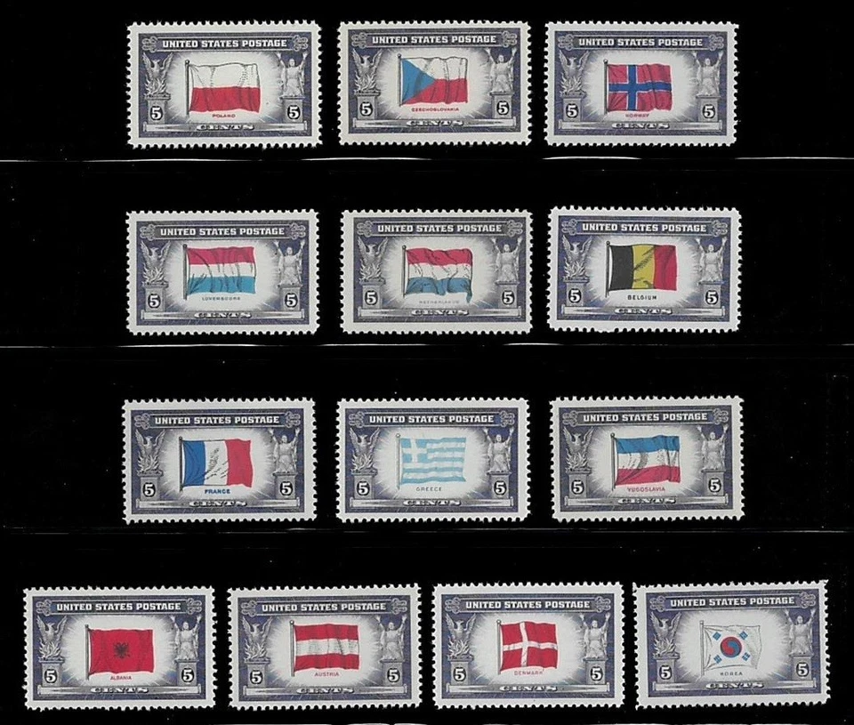 US SC#909-921 OVERRUN COUNTRIES  POSTAGE STAMP SET OF 13 SINGLE MNH - Image 1 of 1