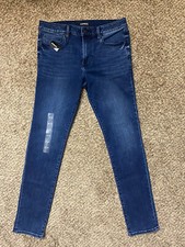 NWT Express Skinny Dark Wash Temp Control Hyper stretch Jeans Sz 32x32,flex to34