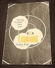 Vintage Leupold Golden Ring Scope Guide Fd12