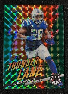 Jonathan Taylor 2023 Panini Mosaic Thunder Lane Green Mosaic Prizm #TL-JT Colts