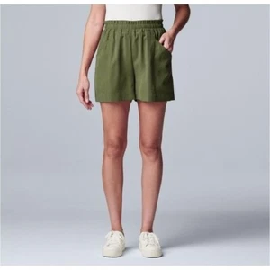 Neu mit Etikett Simply Vera Wang hochtaillierte weiche Shorts grün Größe XXL - Bild 1 von 2