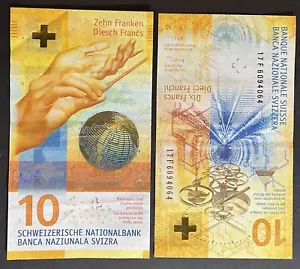 SWITZERLAND 2017 : 10 Francs, Ninth Series - Organization. Serial #17F6094064 - Picture 1 of 1
