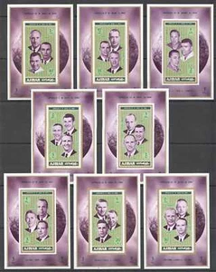 AR046 1971 AJMAN SPACE GOLD APOLLO 7-14 #982-89 MICHEL 32 EUROS 8 BL montado sin montar o nunca montado - Imagen 1 de 1