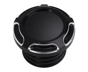 Cappuccio serbatoio carburante colore nero per Harley Sportster Dyna Softail XL FX FL - Foto 1 di 4