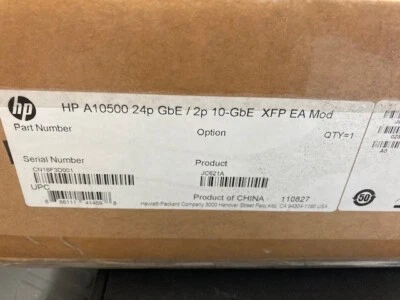 HP JC621A   Brand New In Box A10500 24P GBe/2P 10-Gbe XFP EA Module, - Image 1 of 2