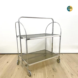 Carrello portavivande vintage richiudibile con ruote Bremshey Made in Germany 70 - Imagen 1 de 20