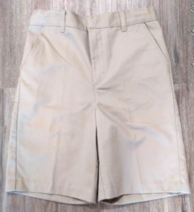 NEW School Uniform Shorts Boys Size 10 Khaki Adjustable Waist Band Unisex - Picture 1 of 12