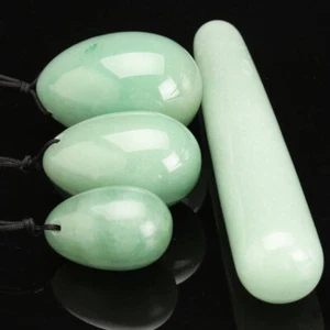 3Pcs/Set Green Aventurine Quartz Yoni Egg Kegel Exercise + 1Pcs Massage St s.AU - Picture 1 of 9