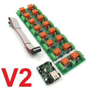 Módulo de relé Ethernet 16 DAEnetIP2v2, placa para automatización del hogar - SNMP, web, LAN - Imagen 1 de 3