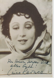 Luise Rainer, orig sign Foto