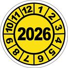 Jahresplaketten 2026 gelb UVV Prfplaketten 30mm Wartungsetiketten BGV D27