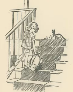 Impresión artística giclee Winnie-the-Pooh 1926 - Bump Bump Bump de Ernest H Shepard - Imagen 1 de 3