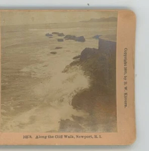 Entlang der Klippenwanderung Newport RI Rhode Island Kilburn Stereoansicht - Bild 1 von 3