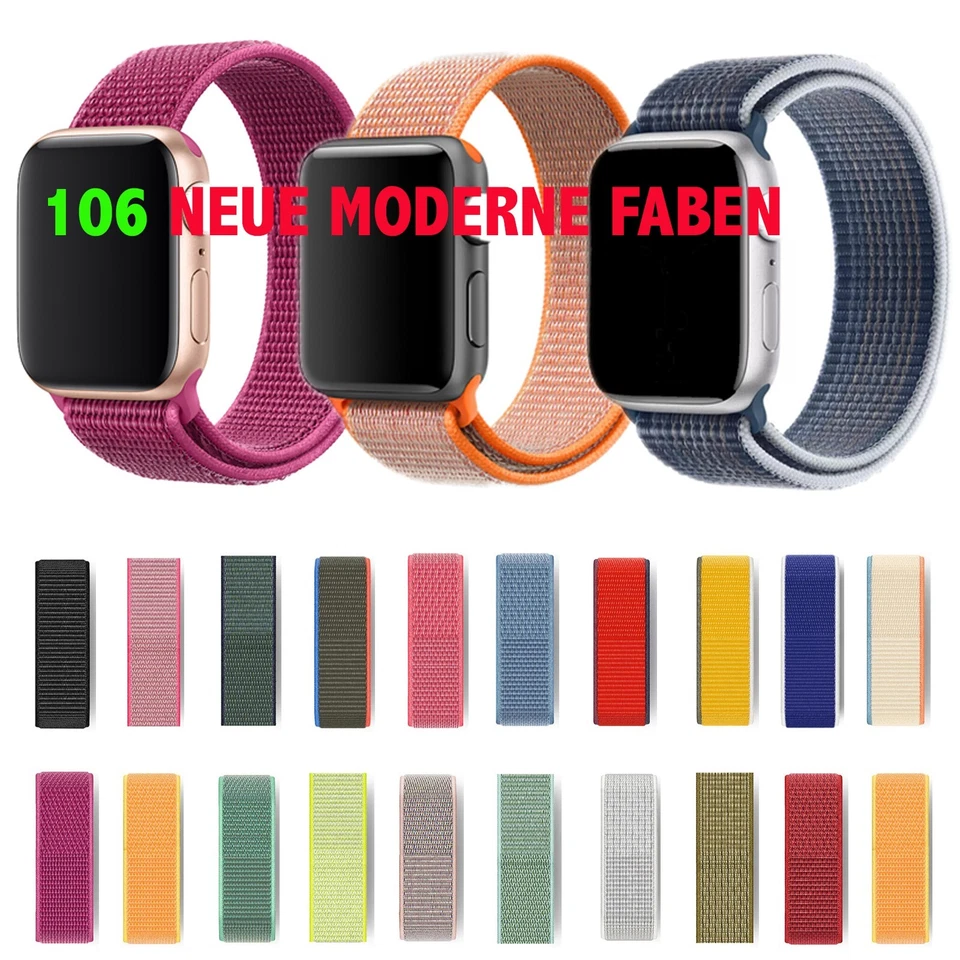 Nylon Loop Ersatz Armband für Iwatch Apple Watch 38-49 Ser 11 10 9 8 7 6 SE 5-1 - Bild 1 von 1