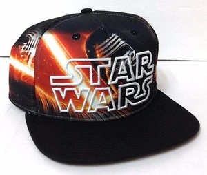 new KYLO REN STAR WARS SNAPBACK HAT Black/Red Lightsaber Mask BIG LOGO Men/Women - Picture 1 of 12