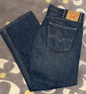 Pantalones de mezclilla azul calce recto Levis 505 para hombre talla 38x30 (42x29 real) Crosshatch - Imagen 1 de 12