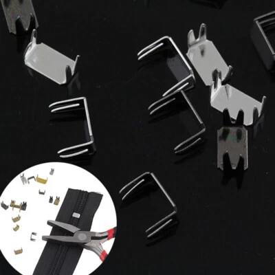 20 Pcs 5# Metal Zipper Tailor Stopper Bag Clothing Sewing Repair Tools DIY Craft - Image 1 of 4