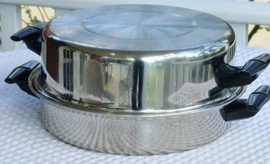New Era T304 Stainless Steel 5 Ply Al-Core USA Saucepan with Dome Lid / 2nd Pan - Picture 1 of 9