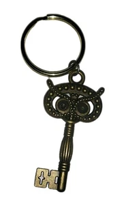 LOVE KEY to My Heart Rustic Decorative Skeleton Jailers Charm Ring Keychain Owl - Picture 1 of 2