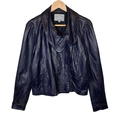 Classiques Entier Women’s Leather Moto Jacket Purple size Large - Image 1 of 4