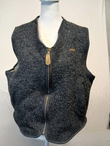 Vintage Woolrich Sherpa gefütterte Wolle Jagd Weste Herren L anthrazit Taschen  - Bild 1 von 14