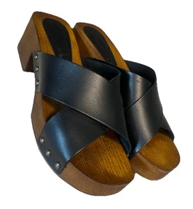 Anthropologie SEYCHELLES Warm Waters Platform Sandal In Black Women’s 9.5 - Picture 1 of 12