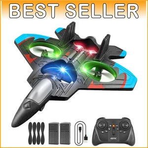 LED 360° Flip Remote Control Airplane - Stunt Fighter Jet for Kids & Adults - Picture 1 of 11