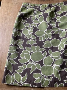 New Boden Summer Print Skirt. Green & Brown Leaf Design. Size 16. - Picture 1 of 6