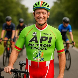 Giordana Vero Short Sleeve Skinsuit XL – API Metrow Foods – Time Trial Tri Suit  - Picture 1 of 6