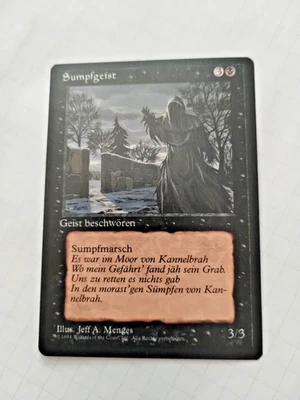 Mtg Bog Wraith (Sumpfgeist) German FBB Miscut Regular - Uncirculated - Image 1 of 3