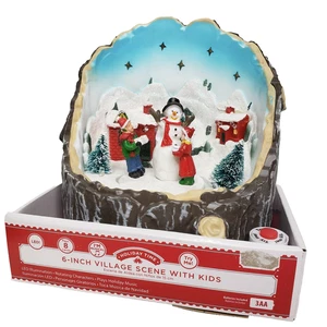 Holiday Time Animated Musical Village Skater Christmas LED Lights 8 Songs - Picture 1 of 8