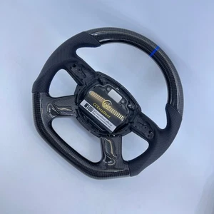 For 2013+ Audi S6 A4 A6 A7 A8 S8 S1 Q3 Q5 Q7 Q8 Real Carbon Fiber Steering Wheel - Picture 1 of 9