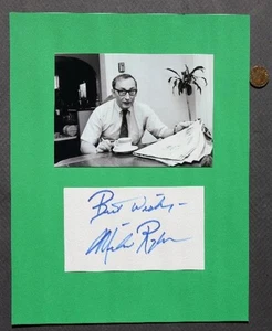 Pulitzer Prize Chicago Newspaperman Mike Royko signed autographed card & photo - - Picture 1 of 1