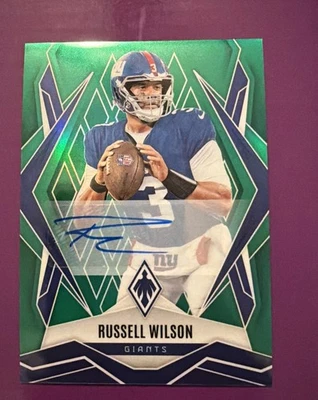 Panini Phoenix Russell Wilson 2025 autógrafo verde/25 New York Giants automático Foto 1 de 3
