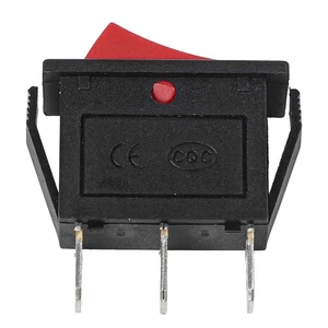 (Red 3-pin 3-position) Rocker Switch 15A 250V,/20A 125V ON-OFF-ON 30x11mm New - Picture 1 of 8