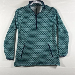 T by Talbots Jacke Damen Gr. S blau grün 1/4 Zip Pullover Stretch - Bild 1 von 7