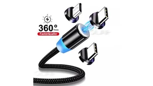 Cable USB Magnético Cargador Cable USB C 3 en 1 Carga Rápida Teléfono Micro USB - Imagen 1 de 10
