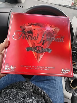 Trivial Pursuit 40th Anniversary Ruby Edition Board Game Hasbro Complete - Image 1 of 4
