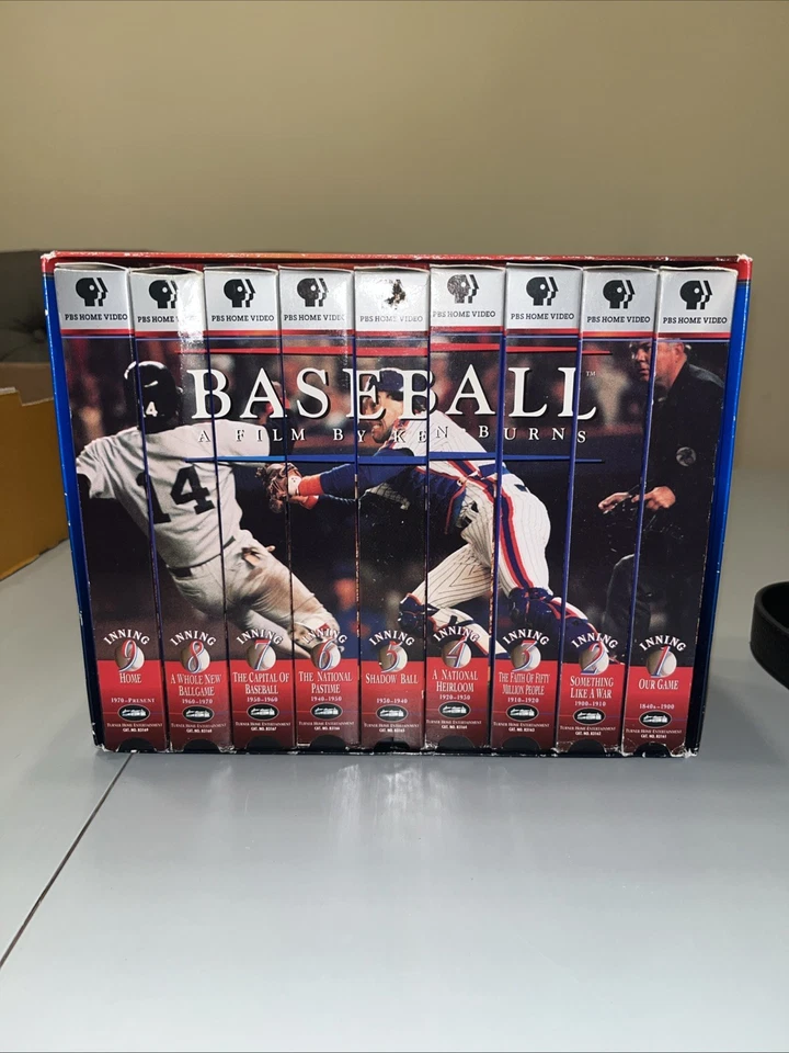 Baseball A Film by Ken Burns 9 VHS Boxed Set PBS Home Video 1994 - Image 1 of 4