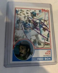 1983 Topps  - Jim Rice - Baseball Card 30 Boston Red Sox Signed Jsa Ltr - Picture 1 of 4