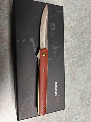 Boker Plus Burnley Kwaiken Air Mini Flipper, S35VN, Red Micarta, Exclusive - Image 1 of 4