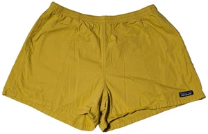 Patagonia Funhoggers Shorts Yellow Pull-On 4" Cotton - Women XL - Picture 1 of 16