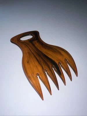 Vintage Exquisite Faux Tortoise Shell Celluloid Claw Hair Comb Pick - Image 1 of 2