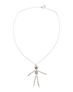 Betsey Johnson Kristall Skelett lange Anhänger Halskette, 23 Zoll mit 3 Zoll... - Bild 1 von 2